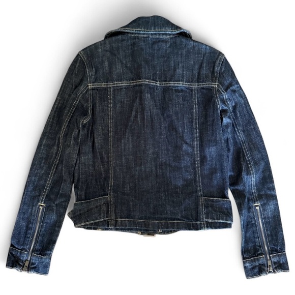 Kate Spade “Saturday” Dark Denim Jacket with Accent Zippers - Picture 6 of 9